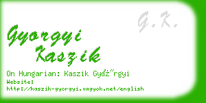 gyorgyi kaszik business card